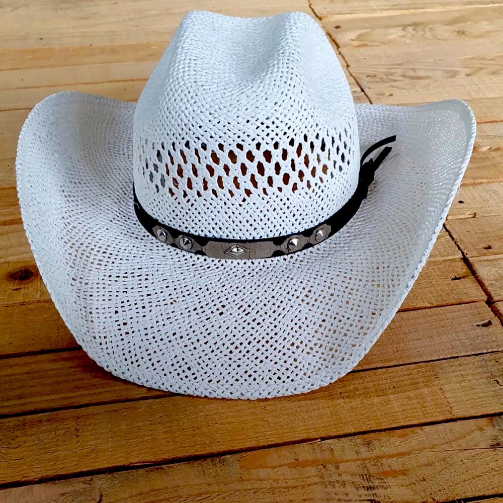 White 100% Handmade Cowboy Hat